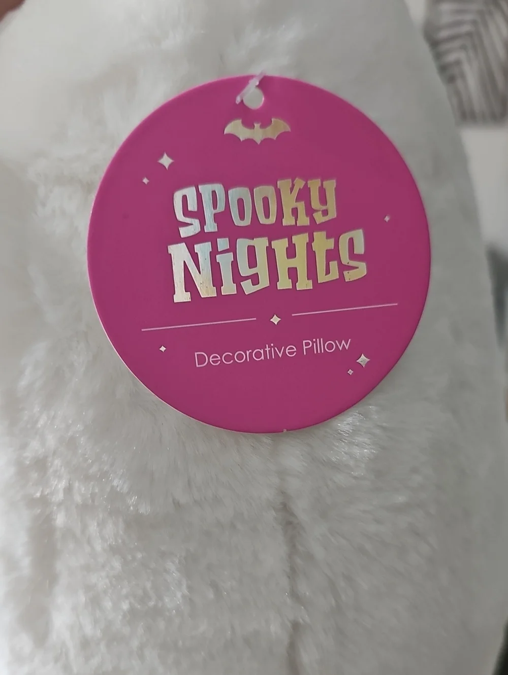New! Spooky Nights Super Soft Halloween Ghost Pillow Holding Cup Pink Crossbody